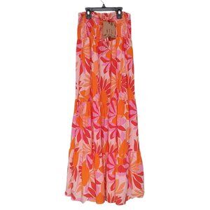 Anthropologie Abel the Label Rumi Strapless Smocked Floral Dress/Skirt SMALL NEW